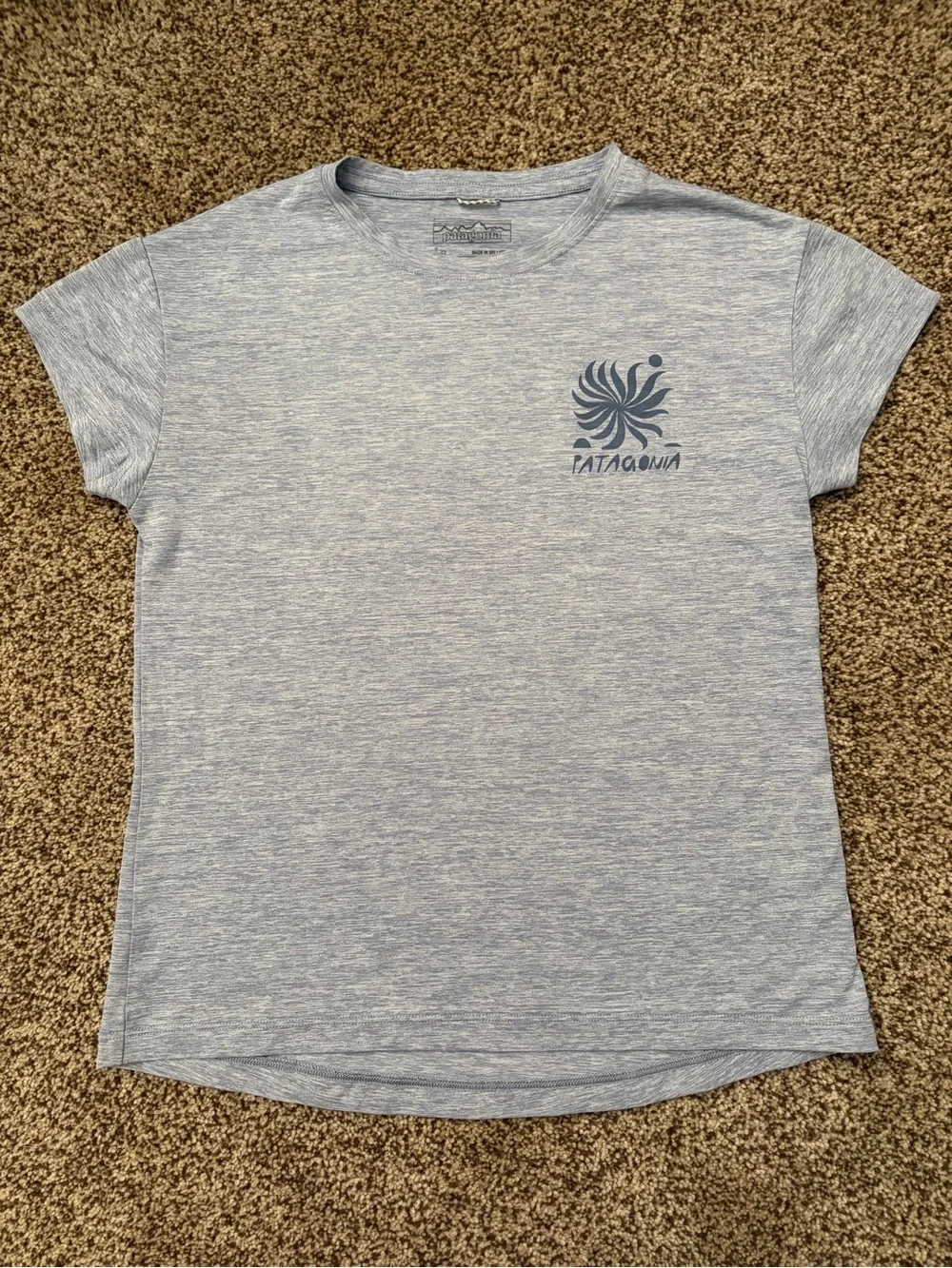 Patagonia Girls Size L (12) Heather Purple Graphic Tee